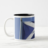 Schottische Flagge Zweifarbige Tasse (Links)