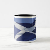 Schottische Flagge Zweifarbige Tasse (Mittel)