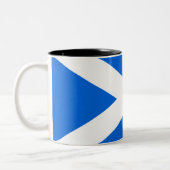 Schottische Flagge Zweitone-Tasse Zweifarbige Tasse (Links)