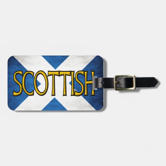 Schottische Flaggen-Collage Gepäckanhänger (Vorderseite horizontal)