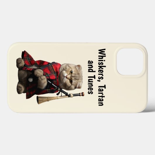 Schottische Folkkatze mit Bagpipe Phone Case (Rückseite (Horizontal))
