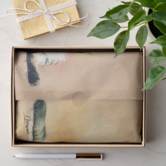 Schottische Folkkatze Sitzportrait Seidenpapier (Geschenk)