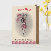 Schottische Geburtstags-Karte Karte (Gelbe Blume)