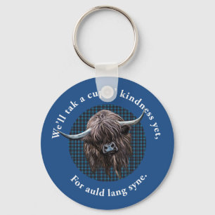 Schottische Highland Cow. Auld Lang Syne. Schlüsselanhänger