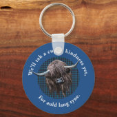 Schottische Highland Cow. Auld Lang Syne. Schlüsselanhänger (Vorderseite)