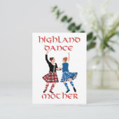 Schottische Highland Dance Mother Postkarte (Stehend Vorderseite)