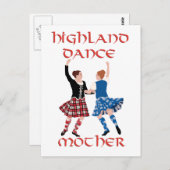 Schottische Highland Dance Mother Postkarte (Vorne/Hinten)
