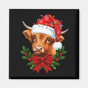 Schottische Highland-Kuh Weihnachten Lustige Kuh L Magnet