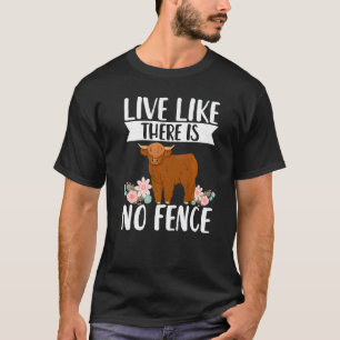 Schottische Highland-Rinder Kuh Züchter Longhorn L T-Shirt