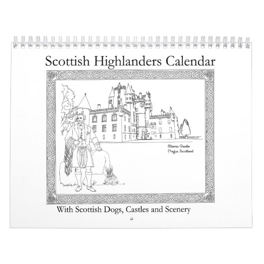 Schottische Highlander, Burgen und Hunde Kalender (Titelbild)