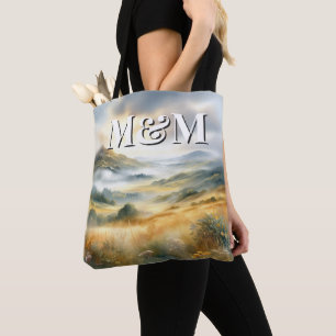 Schottische Highlands-Ästhetik, Monogramm Modern Tasche
