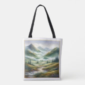 Schottische Highlands-Ästhetik, Monogramm Modern Tasche (Rückseite)