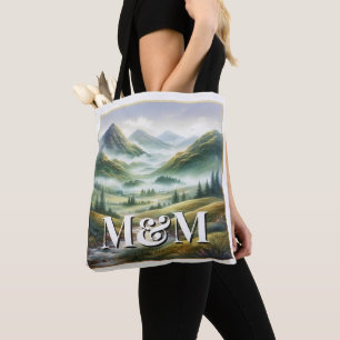 Schottische Highlands-Ästhetik, Monogramm Modern Tasche