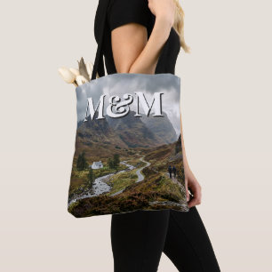Schottische Highlands-Ästhetik, Monogramm Modern Tasche