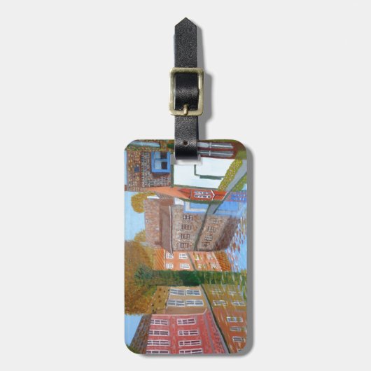 Schottische Highlands Gepäckanhänger (Vorderseite vertikal)