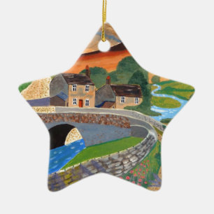 Schottische Highlands Keramik Ornament