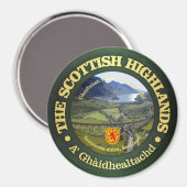 Schottische Highlands Magnet (Vorderseite/Rückseite)