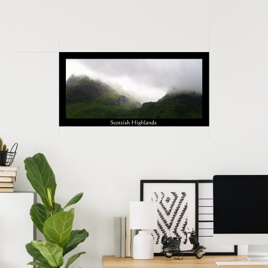 Schottische Highlands Poster (Heimbüro)