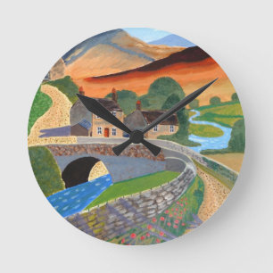 Schottische Highlands Runde Wanduhr