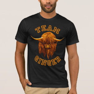 Schottische Hochland-Kuh feiert Team-Ingwer T-Shirt