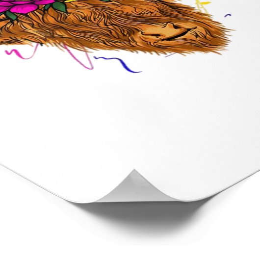 Schottische Hochland-Kuh Kuh Whisperer Landwirtsch Poster (Ecke)