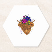 Schottische Hochland-Kuh Kuh Whisperer Landwirtsch Untersetzer (Vorderseite)