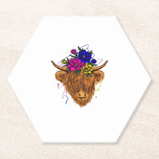 Schottische Hochland-Kuh Kuh Whisperer Landwirtsch Untersetzer (Vorderseite)