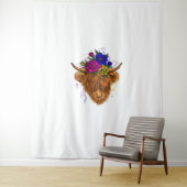 Schottische Hochland-Kuh Kuh Whisperer Landwirtsch Wandteppich (Beispiel)