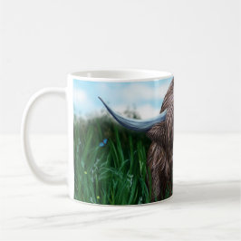 Schottische Hochland-Kuh-Malerei Kaffeetasse