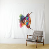 Schottische Hochlandkuh in Sonnenbrille farbiges W Wandteppich (Beispiel (Horizontal))