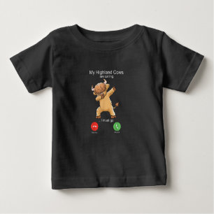 Schottische Hochlandkuh ruft Baby T-shirt