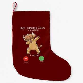 Schottische Hochlandkuh ruft Kleiner Weihnachtsstrumpf