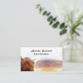 Schottische Hochlandkuh Visitenkarte (Stehend Vorderseite)