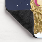 Schottische Hochlandkühe im Weihnachtsschnee Mousepad (Ecke)