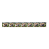 Schottische Hochzeit Highland-Kühe Satinband (Vorderseite)