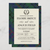 Schottische Hochzeit traditionelle Einladung (Vorne/Hinten)