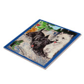 Schottische Hunde, Blackie und Whitie Fliese (Seite)