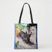 Schottische Hunde, Blackie und Whitie Tasche (Vorderseite)