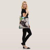 Schottische Hunde, Blackie und Whitie Tasche (Am Model)