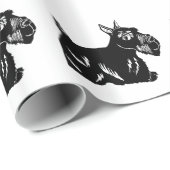 Schottische Hunde Musterverpackung Geschenkpapier (Rolleneckpunkt)