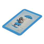 Schottische Hundedame mit Schirm Magnet (Linke Seite)