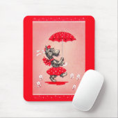 Schottische Hundedame mit Schirm Mousepad (Mit Mouse)