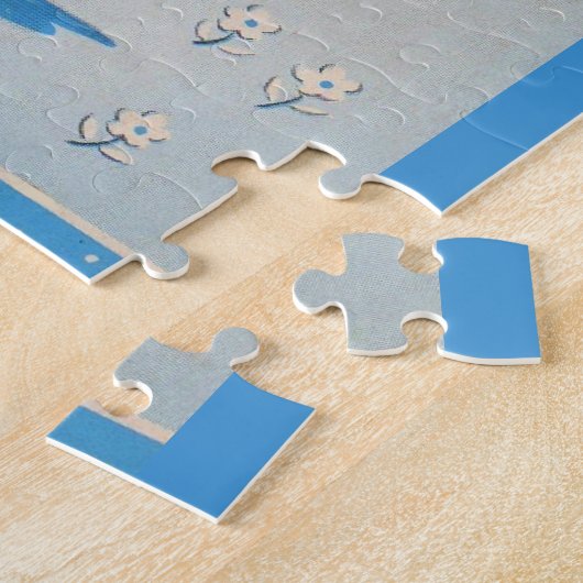 Schottische Hundedame mit Schirm Puzzle (Seite)