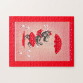 Schottische Hundedame mit Schirm Puzzle (Horizontal)