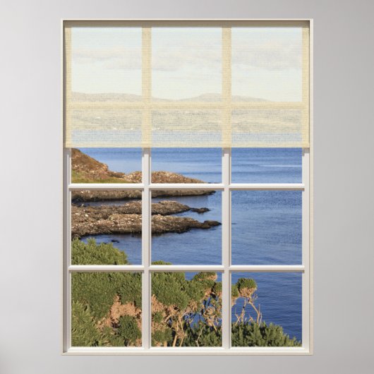 Schottische Inselansicht aus dem Fenster Poster (Vorne)