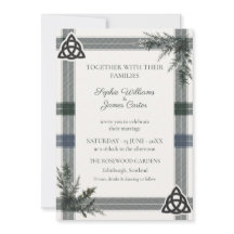 Schottische keltische Tartan-Hochzeitseinladung