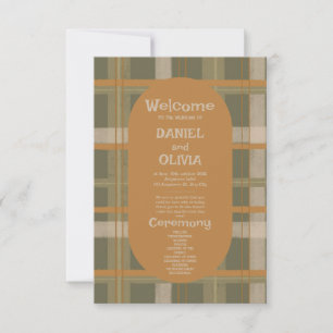 Schottische keltische Tartan-Hochzeitsprogramme