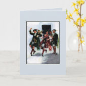Schottische Kilttanz-Buchillustration Karte (Gelbe Blume)