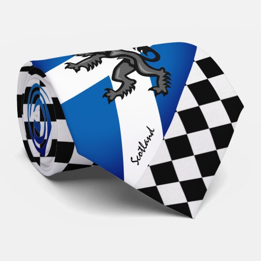 Schottische Krawatte, Rampant, Schottische Flagge Krawatte (Gerollt)