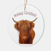 Schottische Kuh Keramik Ornament (Links)